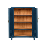 SHOE CABINET LATTICE 2DR BLUE WASH MQZ-07