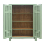 SHOE CABINET LATTICE 2DR MINT WASH MQZ-07