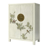 SHOE CABINET FLEUR 2DR WHITE WASH MQZ-38