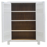 SHOE CABINET LATTICE 2DR WHITE WASH MQZ-07