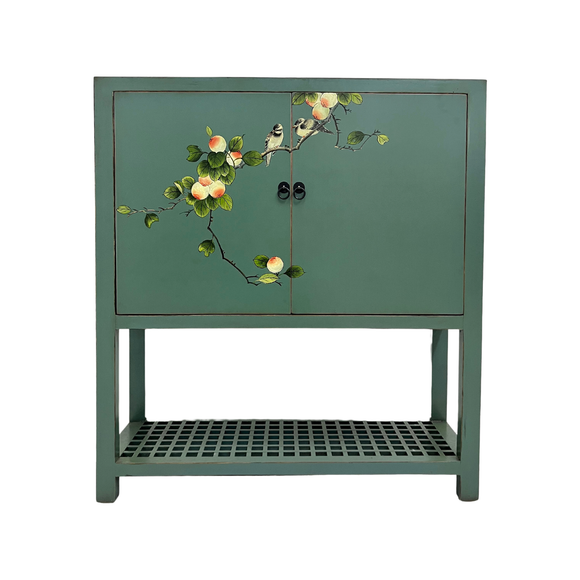 SIDEBOARD FLEUR 2DR OPEN SHELVES TURQUOISE CH-01