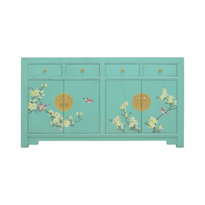 SIDEBOARD FLEUR 4DW4DR TURQUOISE WASH MQZ-01