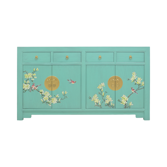 SIDEBOARD FLEUR 4DW4DR TURQUOISE WASH MQZ-01