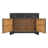 SIDEBOARD ORIENT 3DW2DR BLACK WASH MQZ-43