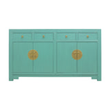 SIDEBOARD ORIENT 4DW4DR TURQUOISE WASH MQZ-01