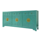 SIDEBOARD ORIENT 6DW6DR TURQUOISE WASH MQZ-18