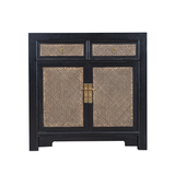 SIDEBOARD RATTAN 2DW2DR BLACK WASH MQ-03
