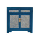 SIDEBOARD RATTAN 2DW2DR BLUE WASH MQ-03