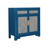 SIDEBOARD RATTAN 2DW2DR BLUE WASH MQ-03
