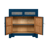 SIDEBOARD RATTAN 2DW2DR BLUE WASH MQ-03