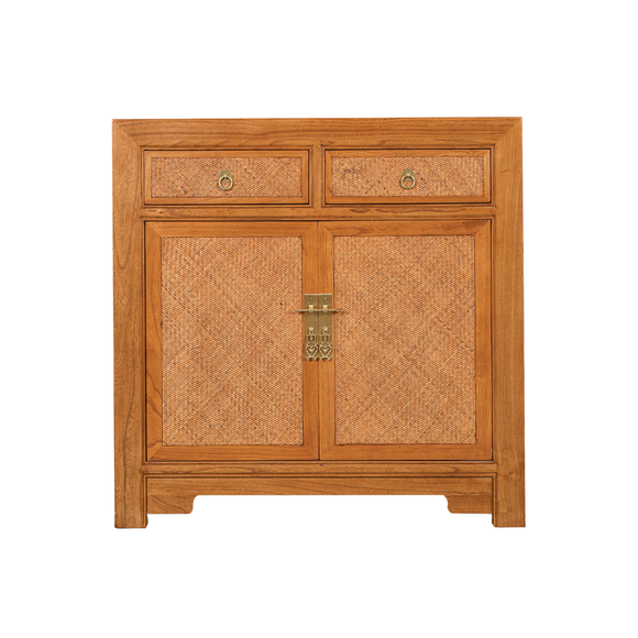 SIDEBOARD RATTAN 2DW2DR LIGHT WOOD MQ-03