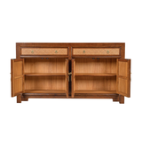 SIDEBOARD RATTAN 2DW4DR DARK WOOD MQ-04