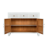 SIDEBOARD RATTAN 3DW2DR WHITE WASH