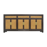 SIDEBOARD RATTAN 3DW6DR DARK WOOD MQZ-305