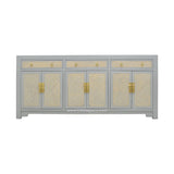 SIDEBOARD RATTAN 3DW6DR GREY WASH MQZ-305