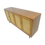 SIDEBOARD RATTAN HEX 4DR LIGHT WOOD