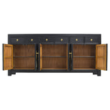 SIDEBOARD FLEUR 6DW6DR BLACK WASH MQZ-18