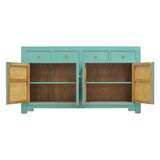 SIDEBOARD ORIENT 4DW4DR TURQUOISE WASH MQZ-01
