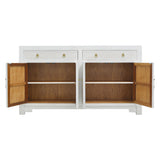SIDEBOARD RATTAN 2DW4DR WHITE WASH MQ-04