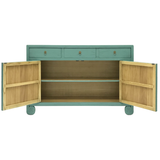 SIDEBOARD SCROLL 3DW2DR TURQUOISE WASH MQZ-19