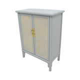 SIDE CABINET RATTAN 2DR GREY WASH MQ-02