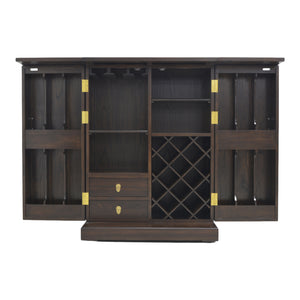 SMALL WINE BAR ORIENT DARK WOOD MQZ-46