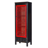 TALL CABINET WINDOW PANEL 2DW1DR RED/BLACK X-17