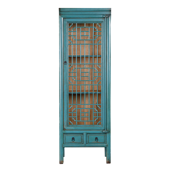 TALL CABINET WINDOW PANEL 2DW1DR TURQUOISE X-19