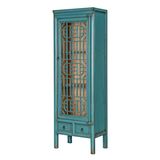 TALL CABINET WINDOW PANEL 2DW1DR TURQUOISE X-19