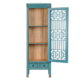 TALL CABINET WINDOW PANEL 2DW1DR TURQUOISE X-19