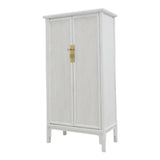 TALL CABINET RATTAN 2DR WHITE WASH MQ-01