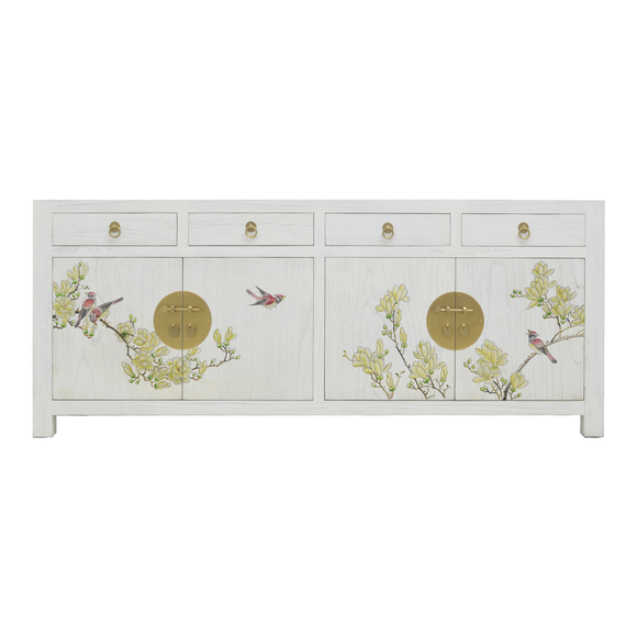 TV CONSOLE FLEUR 4DW4DR WHITE WASH MQZ-25