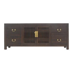 TV CONSOLE LATTICE 1.6M DK WOOD MQZ-28