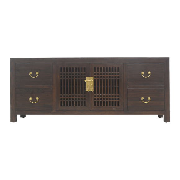 TV CONSOLE LATTICE 1.6M DK WOOD MQZ-28