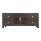 TV CONSOLE LATTICE 1.6M DK WOOD MQZ-28