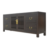 TV CONSOLE LATTICE 1.6M DK WOOD MQZ-28