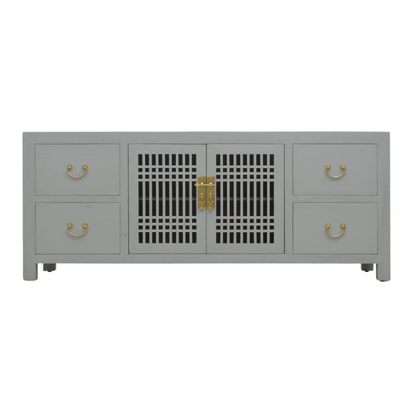 TV CONSOLE LATTICE 1.6M GREY WASH MQZ-28