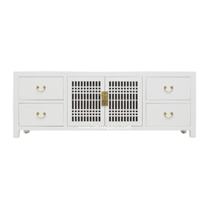 TV CONSOLE LATTICE 1.8M WHITE WASH MQZ-11