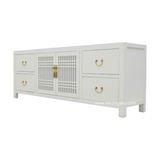 TV CONSOLE LATTICE 1.8M WHITE WASH MQZ-11