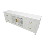 TV CONSOLE LATTICE 1.8M WHITE WASH MQZ-11