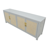 TV CONSOLE RATTAN 2DW4DR GREY WASH MQZ-300