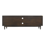 TV CONSOLE RATTAN HEX 4DR DARK WOOD MD07-307