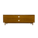 TV CONSOLE RATTAN HEX 4DR LIGHT WOOD MD07-307