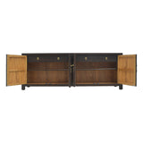 TV CONSOLE RATTAN 2DW4DR DARK WOOD MQZ-300