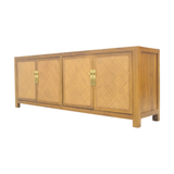 TV CONSOLE RATTAN 2DW4DR LIGHT WOOD MQZ-300