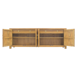 TV CONSOLE RATTAN 2DW4DR LIGHT WOOD MQZ-300