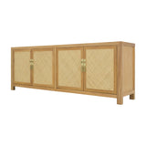TV CONSOLE RATTAN 2DW4DR NATURAL RAW MQZ-300