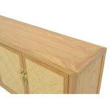 TV CONSOLE RATTAN 2DW4DR NATURAL RAW MQZ-300