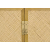 TV CONSOLE RATTAN 2DW4DR NATURAL RAW MQZ-300