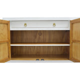 TV CONSOLE RATTAN 2DW4DR WHITE WASH MQZ-300